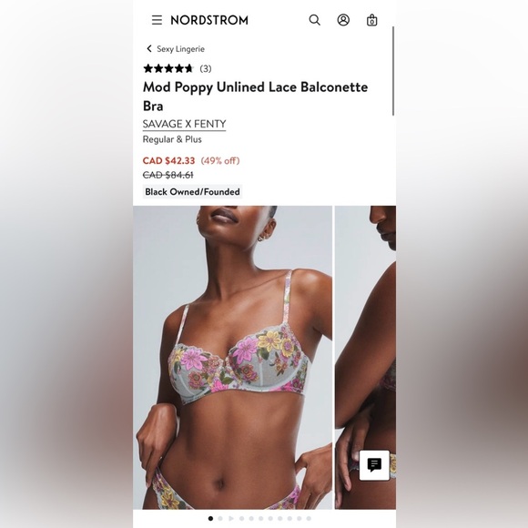 SAVAGE X Fenty Mod Poppy Lace Bra, size 36C - Picture 11 of 11